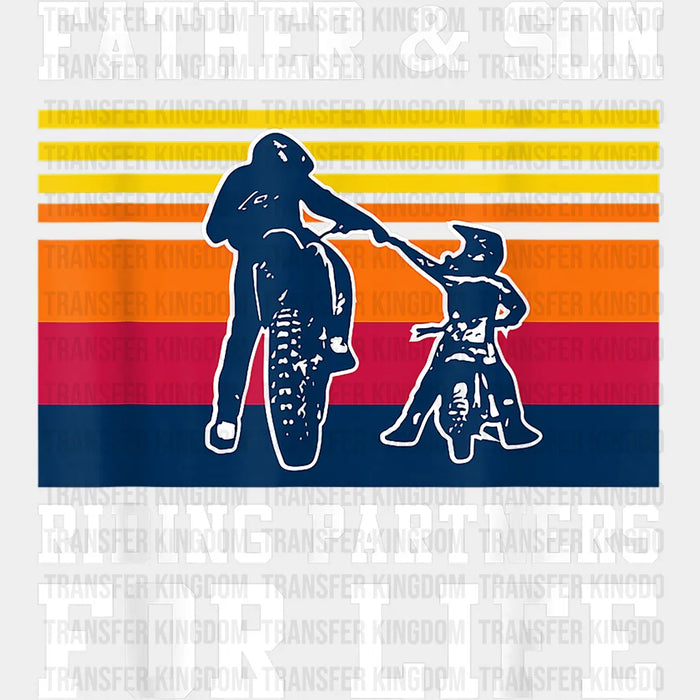 Father And Son Riding Partners For Life Design - Father's Day DTF heat transfer