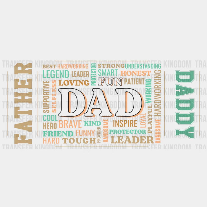 Father Daddy - Dad Cup Wrap UV Sticker Permanent UV DTF Decal