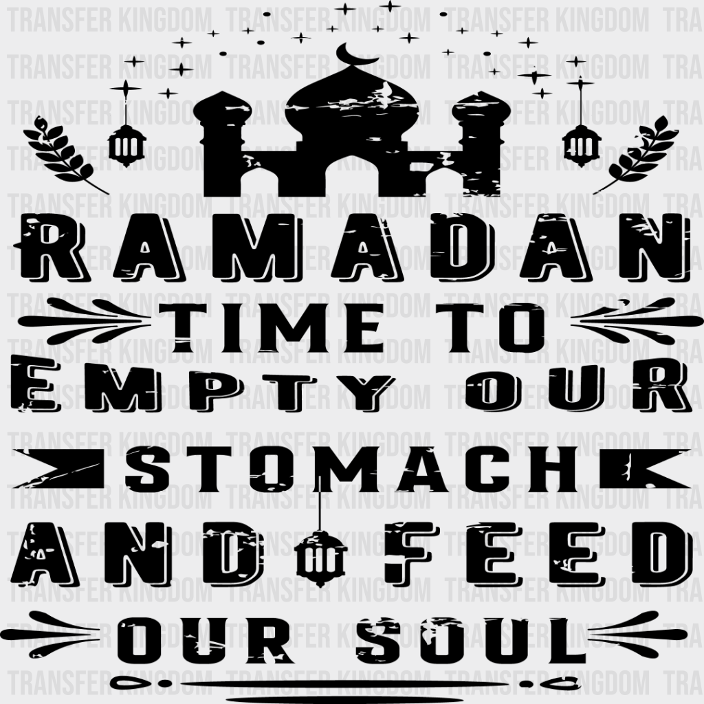 Feed Our Soul - Muslim Dtf Transfer Unisex S & M (10’’) / Dark Color Design See Imaging