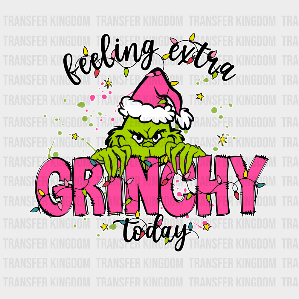 Merry Christmas Grinch Truck DTF Transfer