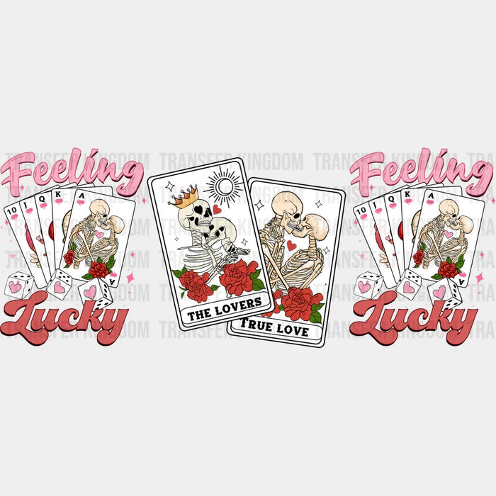Feeling Lucky Cards - Valentine's Day Cup Wrap UV Sticker Permanent UV DTF Decal