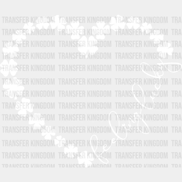 Feeling Lucky White Clovers - St. Patrick's Day DTF Transfer
