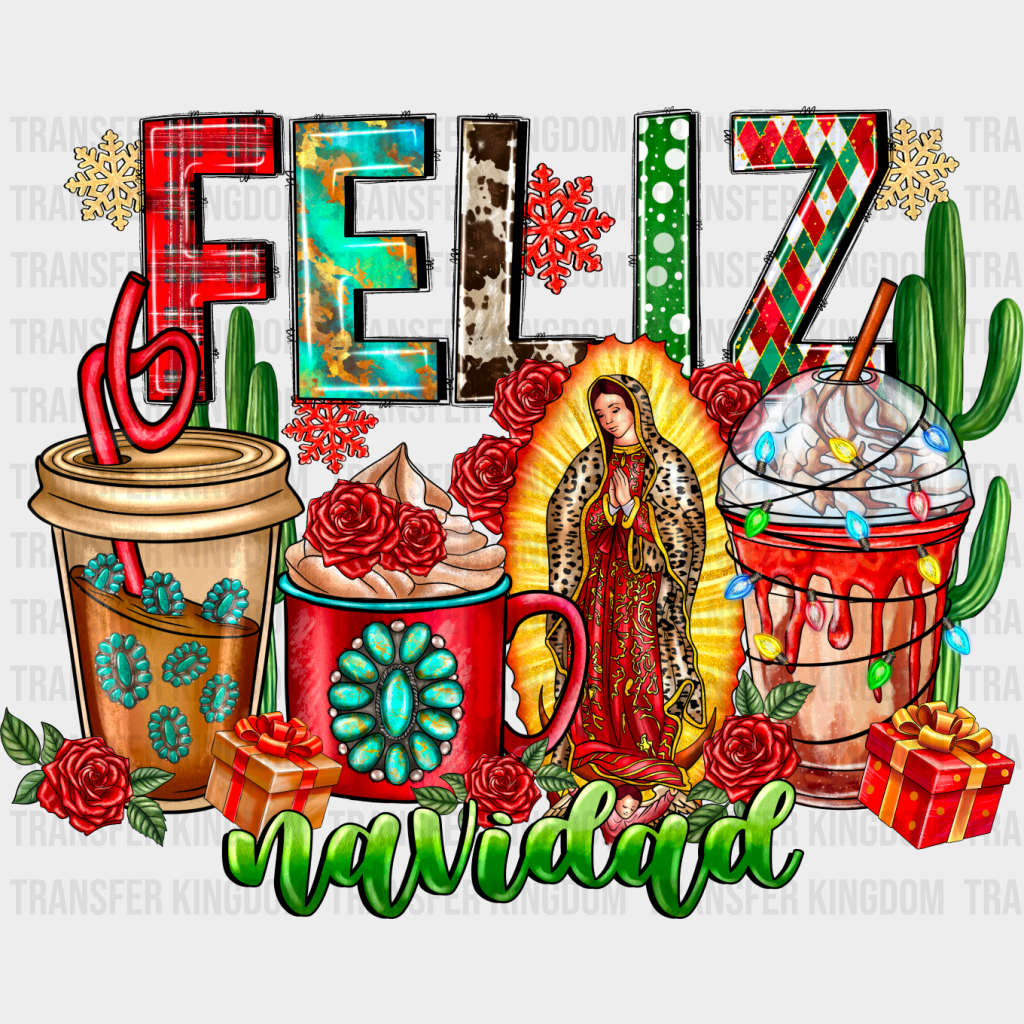 Feliz Navidad Mary Design - Christmas Dtf Transfer