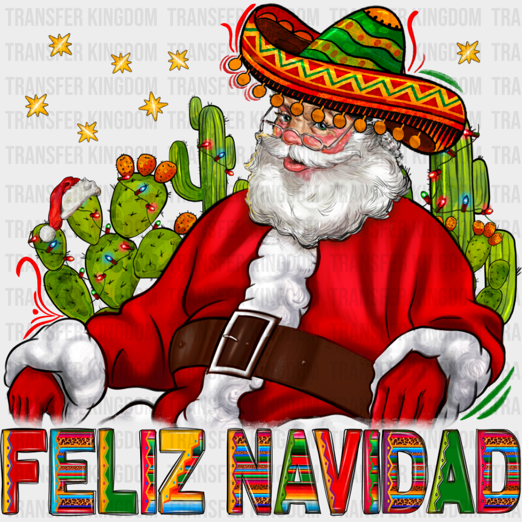 Feliz Navidad Santa Hat - Christmas Dtf Transfer