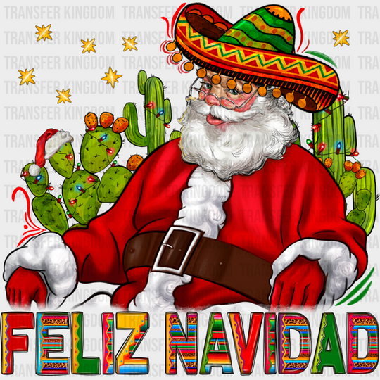 Feliz Navidad Santa Hat - Christmas Dtf Transfer