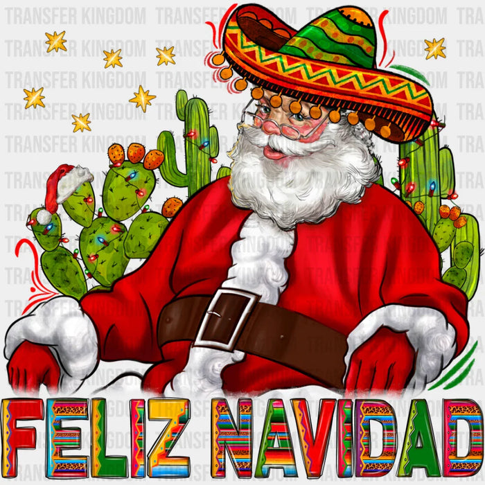 Feliz Navidad Santa Hat - Christmas DTF Transfer