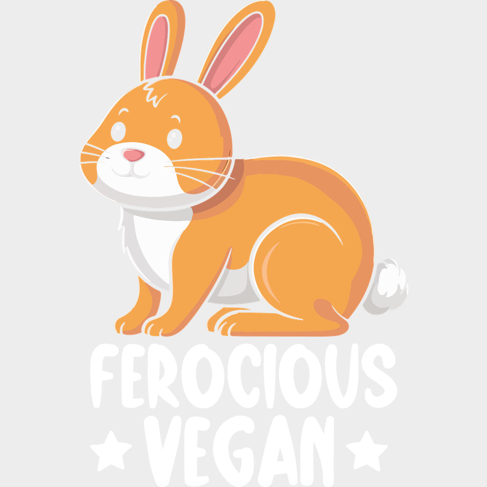 Ferocious Vegan - Vegan DTF Transfers - Adult Unisex - S & M (10’’) / Light Color Design (See Imaging)