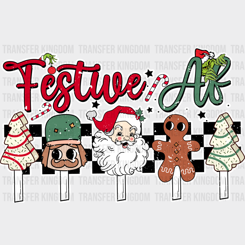 Festival Christmas Design - Dtf Heat Transfer Unisex S & M ( 10 ) / Light Color See Imaging