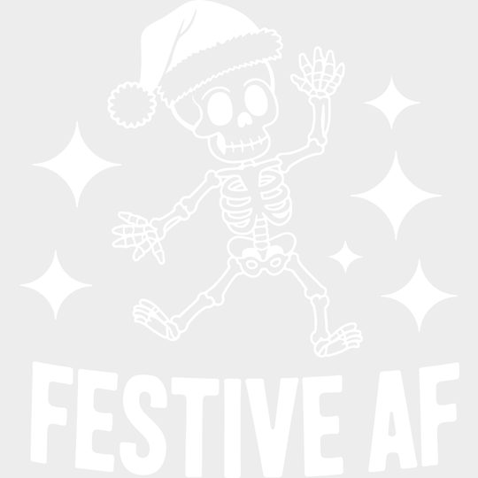 Festive AF - Christmas DTF Transfer Adult Unisex - S & M (10’’) / Light Color Design (See Imaging)