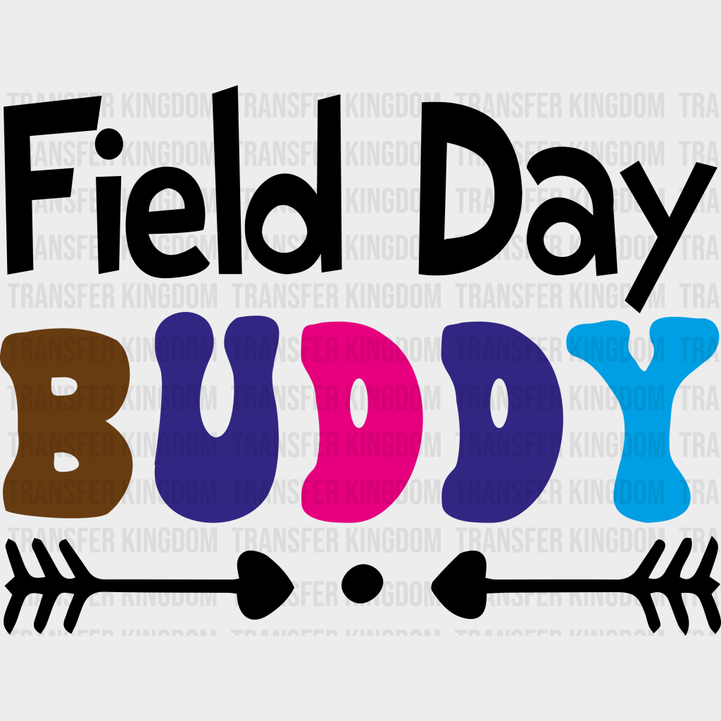 Field Day Buddy Heart Arrows - Field Day DTF Transfer Adult Unisex - S & M (10’’) / Dark Color Design (See Imaging)