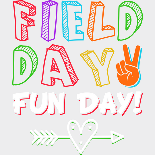 Field Day Fun Day - Field Day DTF Transfer Adult Unisex - S & M (10’’) / Light Color Design (See Imaging)