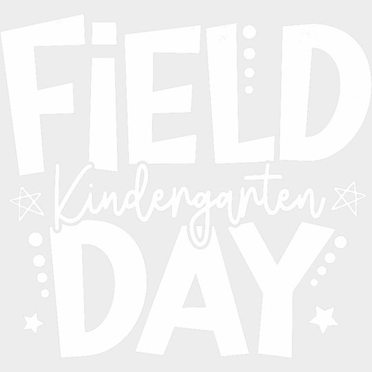 Field Day Kindergarten B&W - Field Trip DTF Transfers Adult Unisex - S & M (10’’) / Light Color Design (See Imaging)