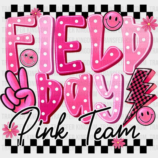 Field Day Pink Team - Field Trip DTF Transfers Adult Unisex - S & M (10’’) / Dark Color Design (See Imaging)