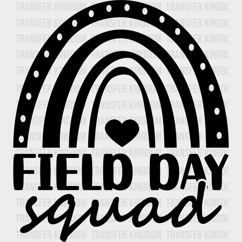 Field Day Squad B&W Design - Field Day DTF Transfer Adult Unisex - S & M (10’’) / Dark Color Design (See Imaging)