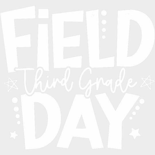 Field Day Third Grade B&W - Field Trip DTF Transfers Adult Unisex - S & M (10’’) / Light Color Design (See Imaging)