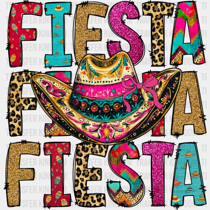 Fiesta Fiesta Fiesta Hat - Cinco De Mayo DTF Transfer