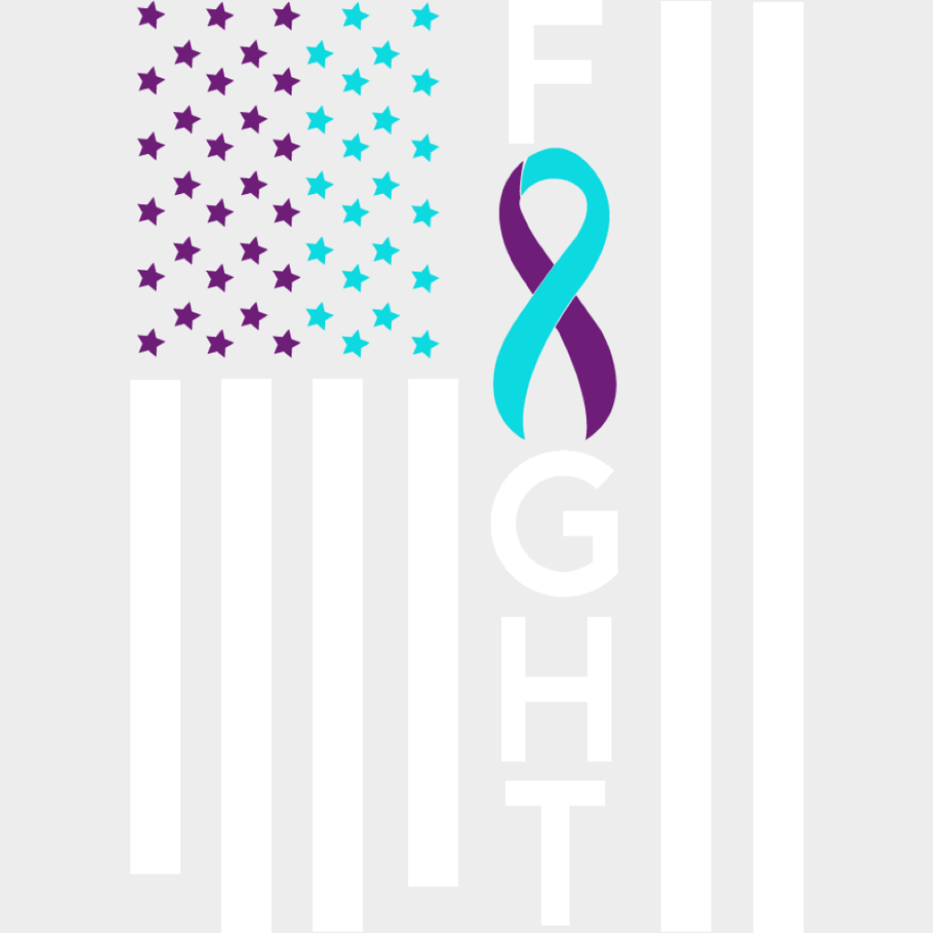 Fight - Suicide Awareness DTF Transfer Adult Unisex - S & M (10’’) / Light Color Design (See Imaging)
