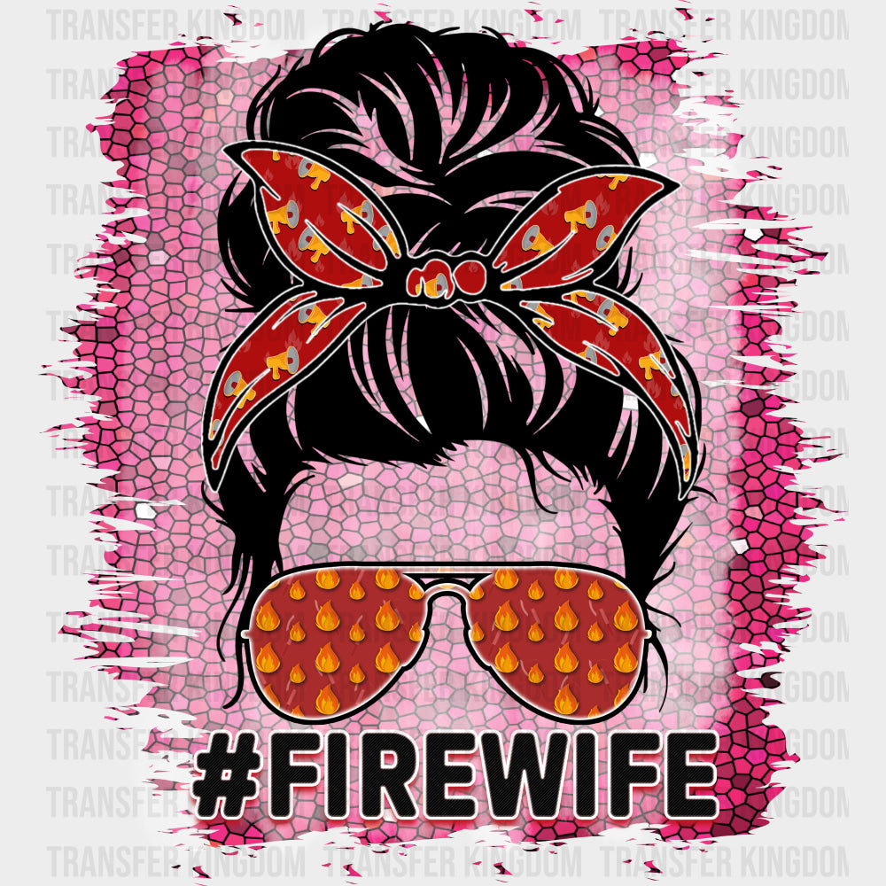 Fire Wife Pink - Fire Department DTF Transfers transfer-kingdom