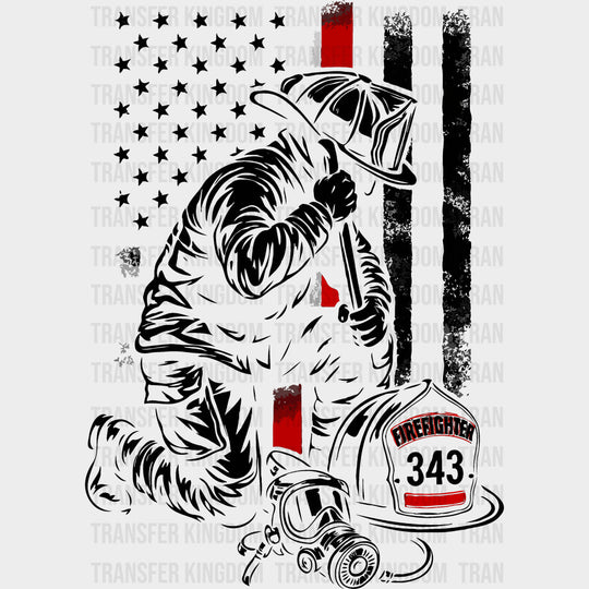 Firefighter 343 - Fire Department DTF Transfers Adult Unisex - S & M (10’’) / Dark Color Design (See Imaging)