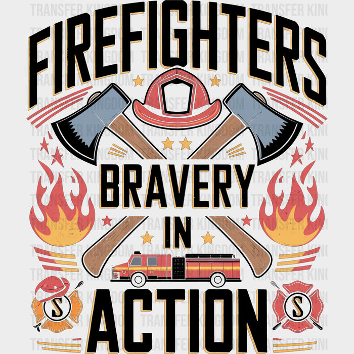 Firefighters Bravery In Action - Fire Department DTF Transfers