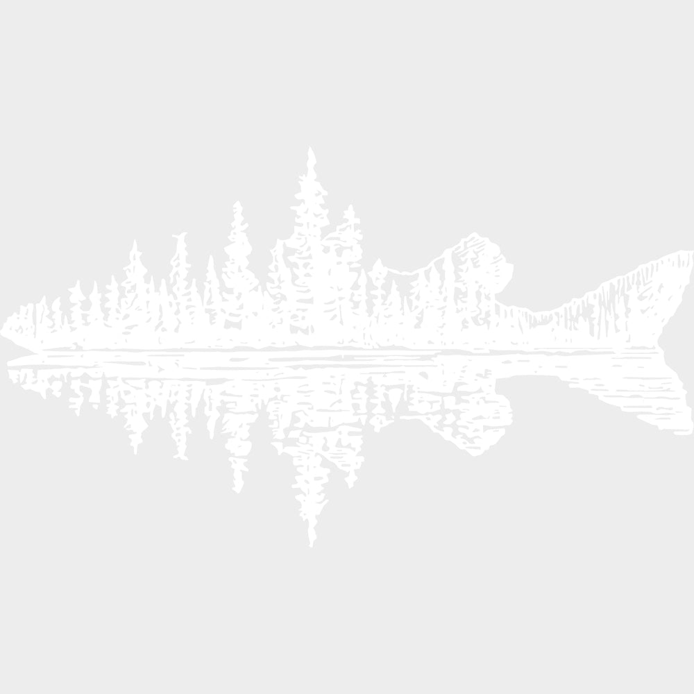 Fish Scenery - Fishing DTF Transfers - Adult Unisex - S & M (10’’) / Light Color Design (See Imaging)