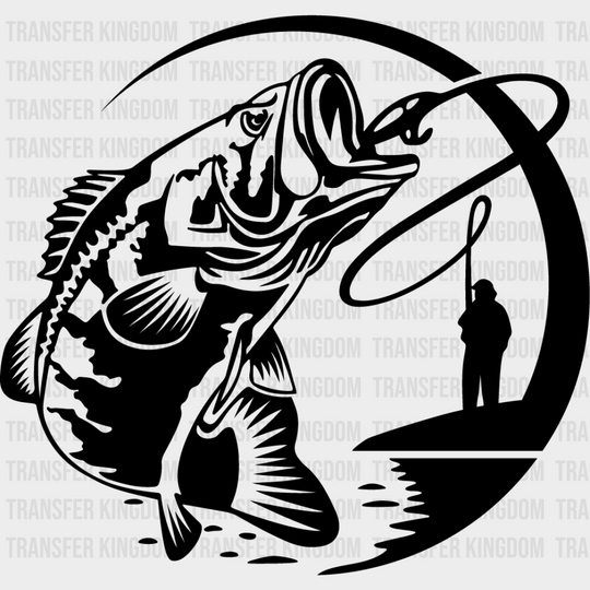 Fishing Design - Dtf Transfers Unisex S & M (10’) / Dark Color See Imaging