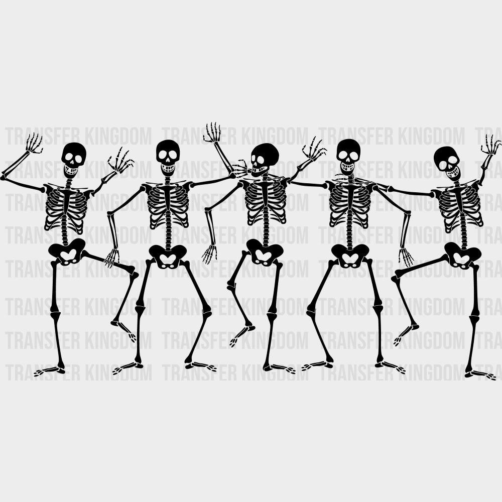 Five Skeletons - Skeleton DTF Transfers transfer-kingdom Dark Color Design (See Imaging)