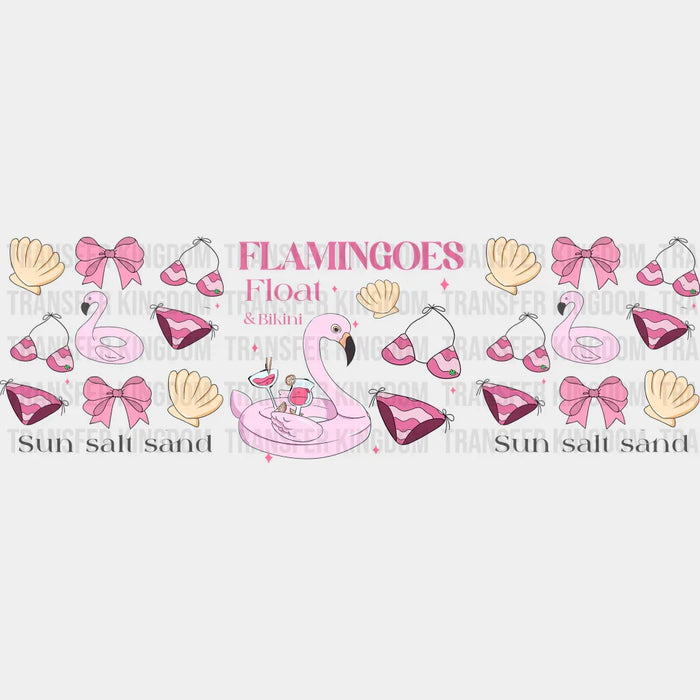 Flamingoes Float - Summer Cup Wrap UV Sticker Permanent UV DTF Decal