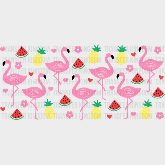 Flamingoes - General Cup Wrap UV Sticker Permanent UV DTF Decal UVDTF