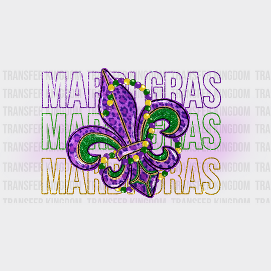 Fleur-De-Lis Mardi Gras - Cup Wrap Uv Sticker Permanent Dtf Decal