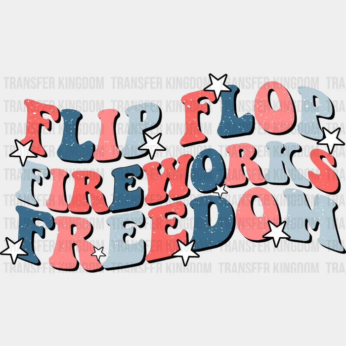 Flip Flop Firework Freedom - 4th Of July DTF Transfer