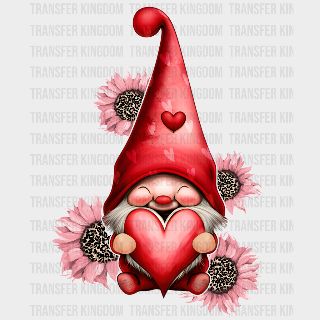 FLORAL HEART GNOME - DTF heat transfer - transfer-kingdom