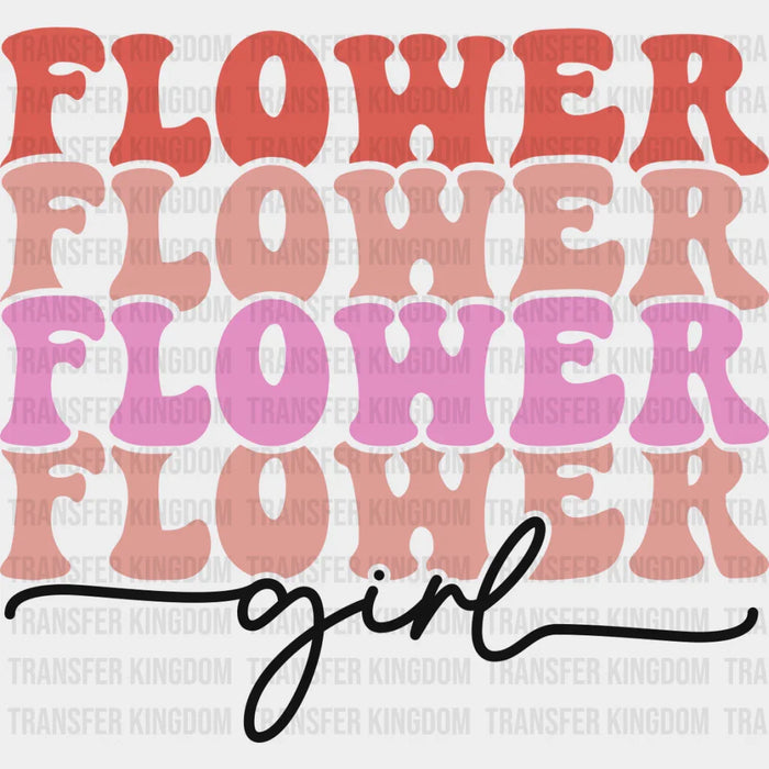 Flower Girl Colorful Design - Bachelorette Iron On DTF Transfer