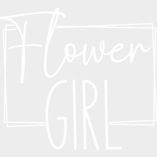 Flower Girl, Cursive B&W - Wedding Crew DTF Transfers transfer-kingdom Light Color Design (See Imaging)