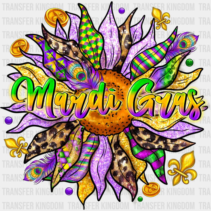 Flower Mardi Gras Design- Mardi Gras DTF heat transfer