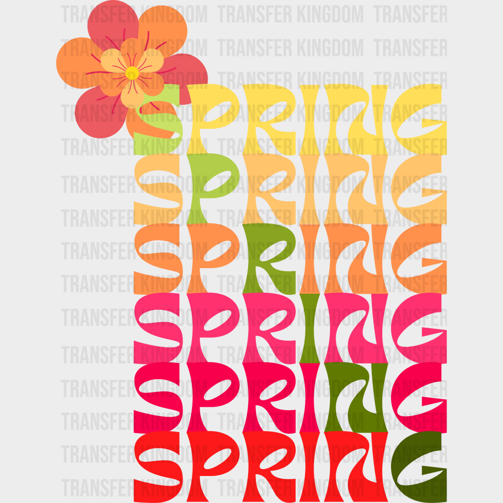 Flower Spring Design - Dtf Heat Transfer