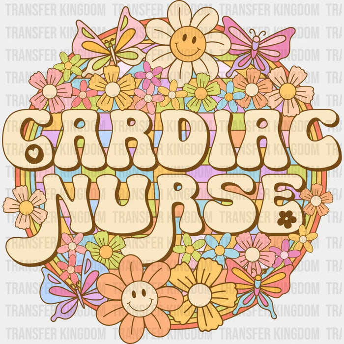 Flowers Cardiac Nurse - Cardiactic Nurse DTF heat transfer