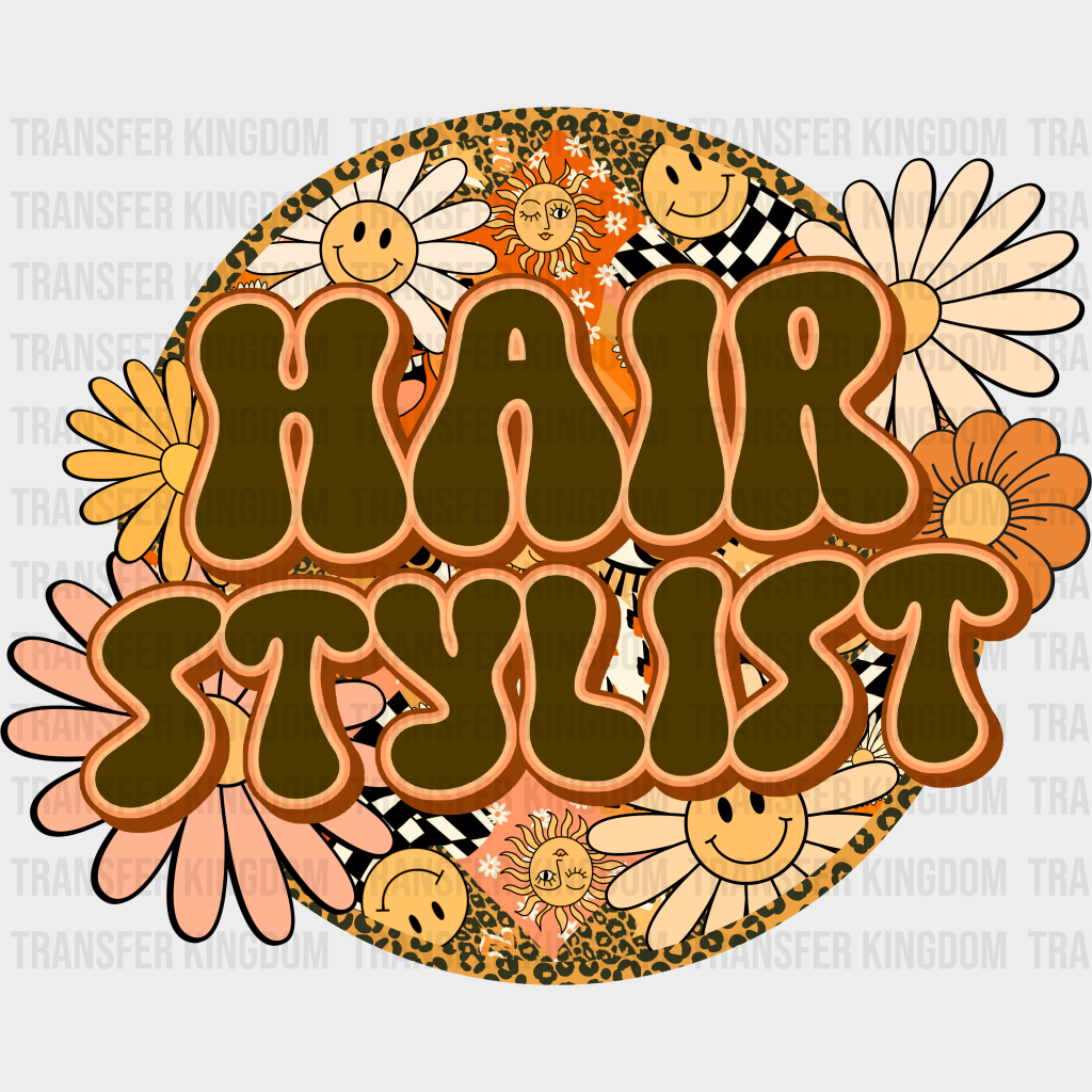 Flowers Hair Stylist Design - Dtf Heat Transfer