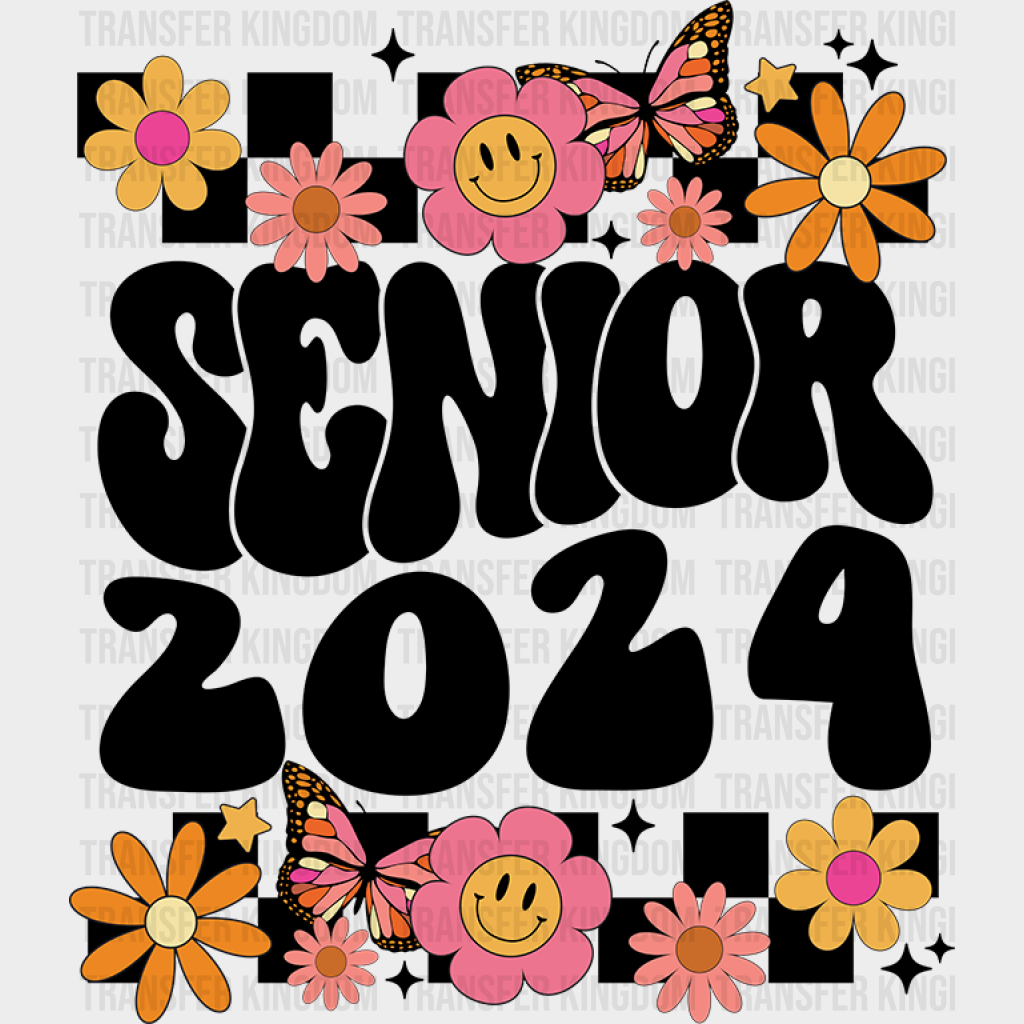 Flowers Senior 2024 - Graduation Dtf Transfer