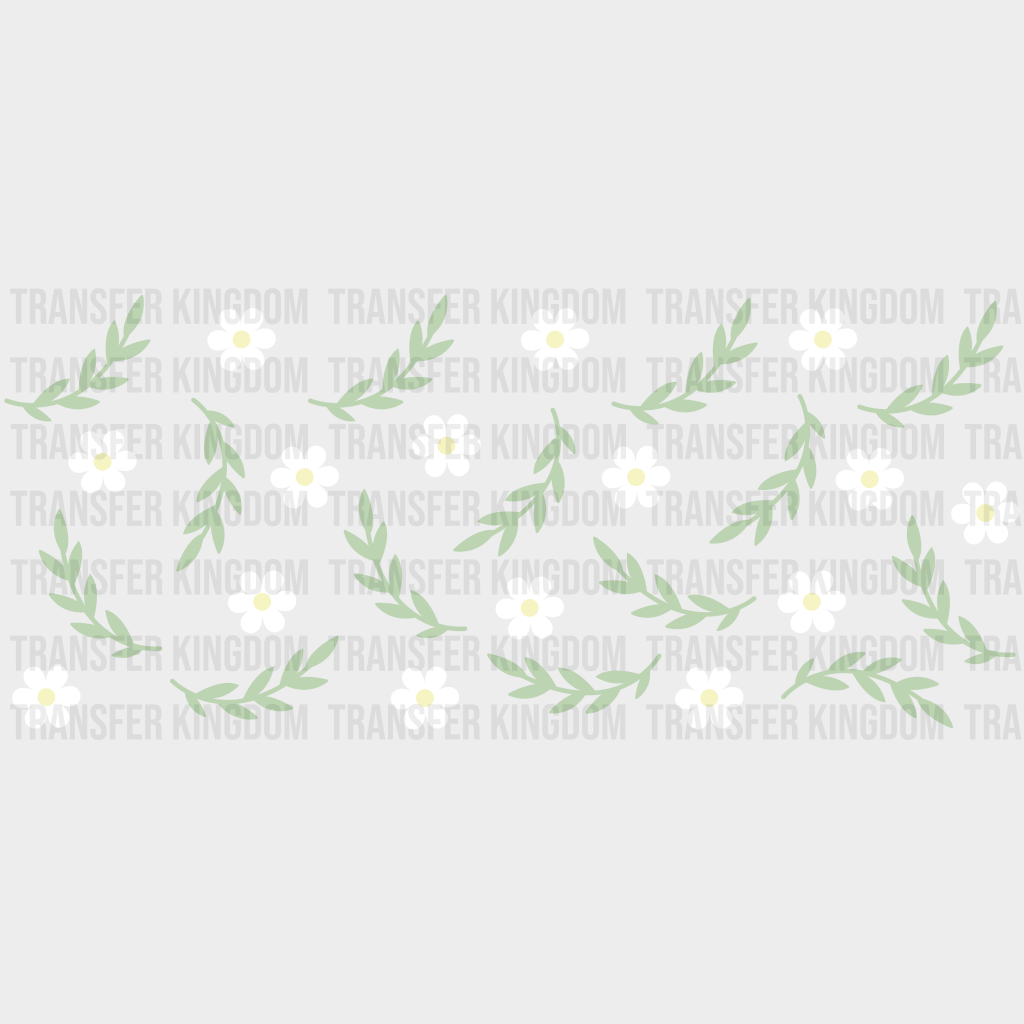 Flowers Uv Dtf Transfer Cup Wrap Sticker