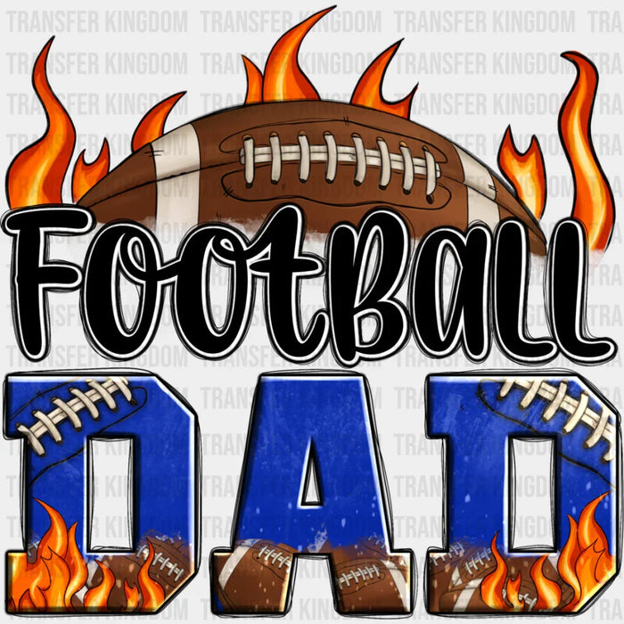 Football Dad Flames Design - Football DTF Heat Transfer