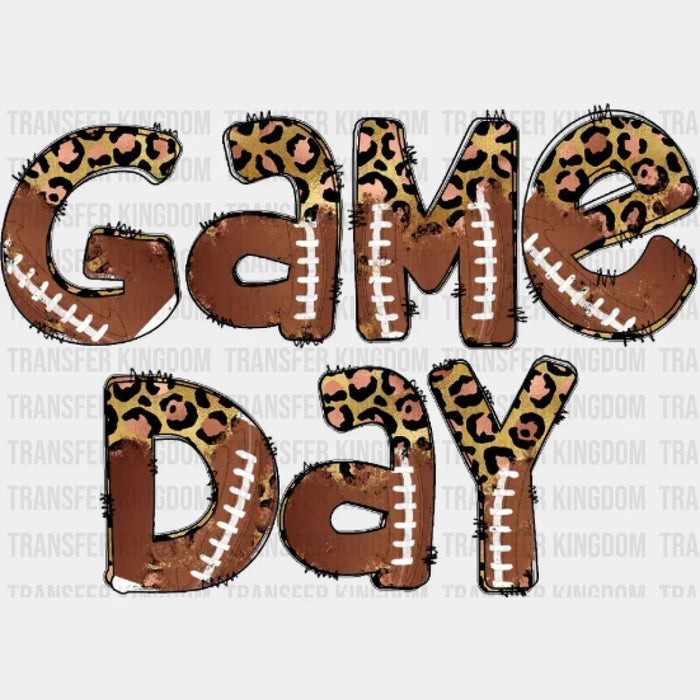 Football Game Day Ball Leopard DTF Transfer