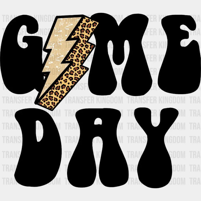 Football Game Day Lightning Leopard DTF Transfer