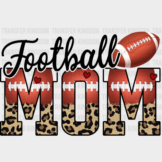 Football Mom Design - Dtf Heat Transfer Unisex S & M (10’’) / Dark Color (See Imaging)