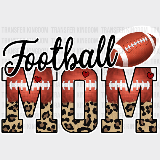 Football Mom Design - Dtf Heat Transfer Unisex S & M (10’’) / Light Color (See Imaging)