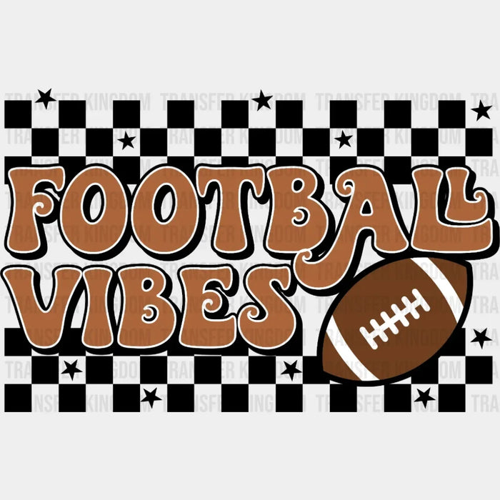 Football Vibes Checkered DTF Transfer
