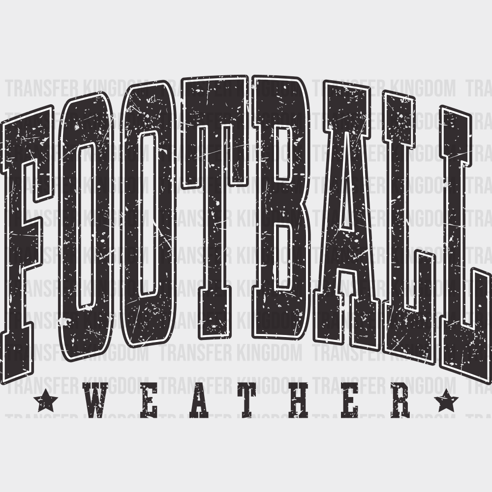 Football Weather Football DTF Transfer Adult Unisex S & M (10’’) / Dark Color Design (See Imaging)