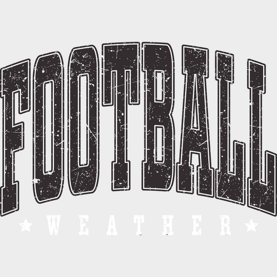 Football Weather Football DTF Transfer Adult Unisex S & M (10’’) / Light Color Design (See Imaging)