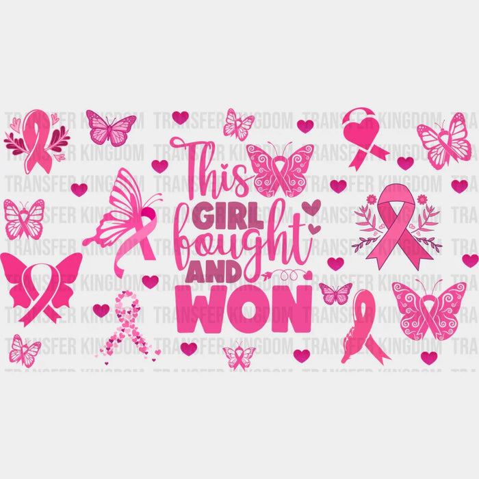 Fought And Won - Awareness Cup Wrap UV Sticker Permanent UV DTF Decal