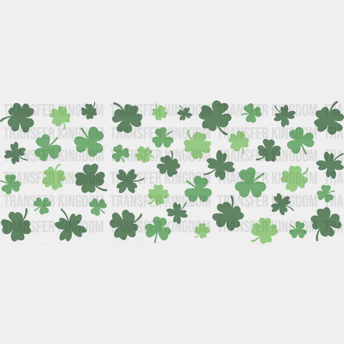 Four Leaf Clover - St Patrick Cup Wrap UV Sticker Permanent UV DTF Decal
